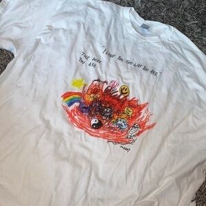 I love you the way you are art graffiti t shirt NWOT.